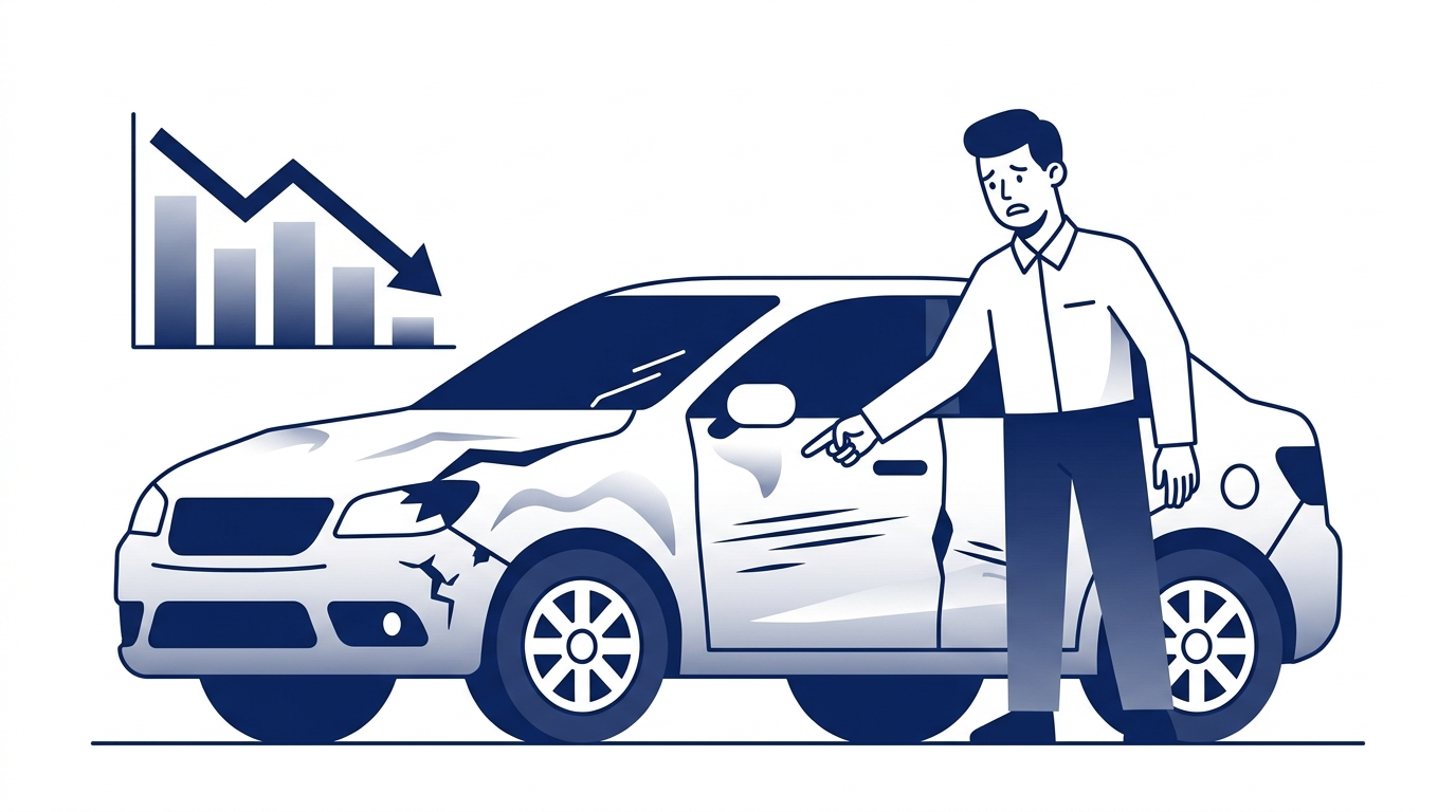 事故車の査定はどのくらい下がる？部位別・車種別の減額目安を徹底解説