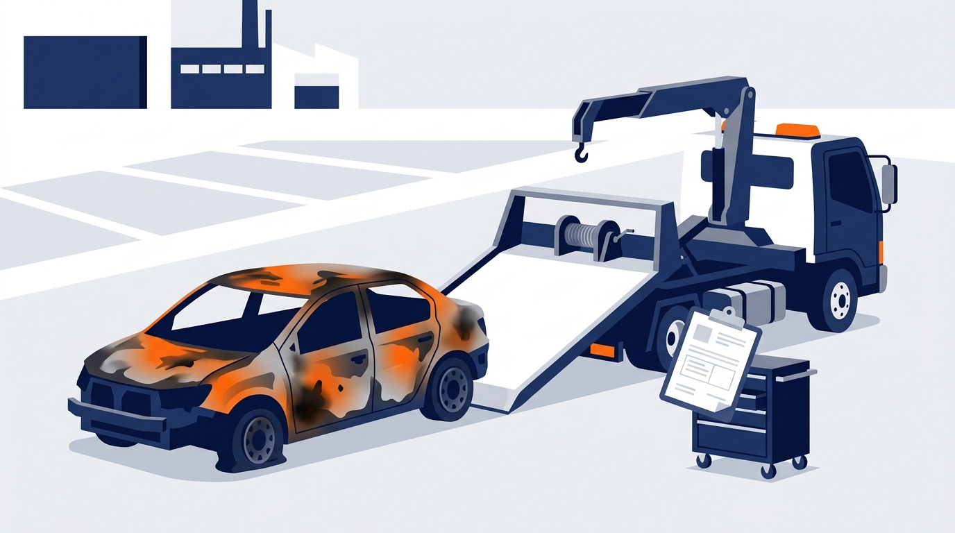 火災車・焼損車は売れる？廃車との違い・売却方法