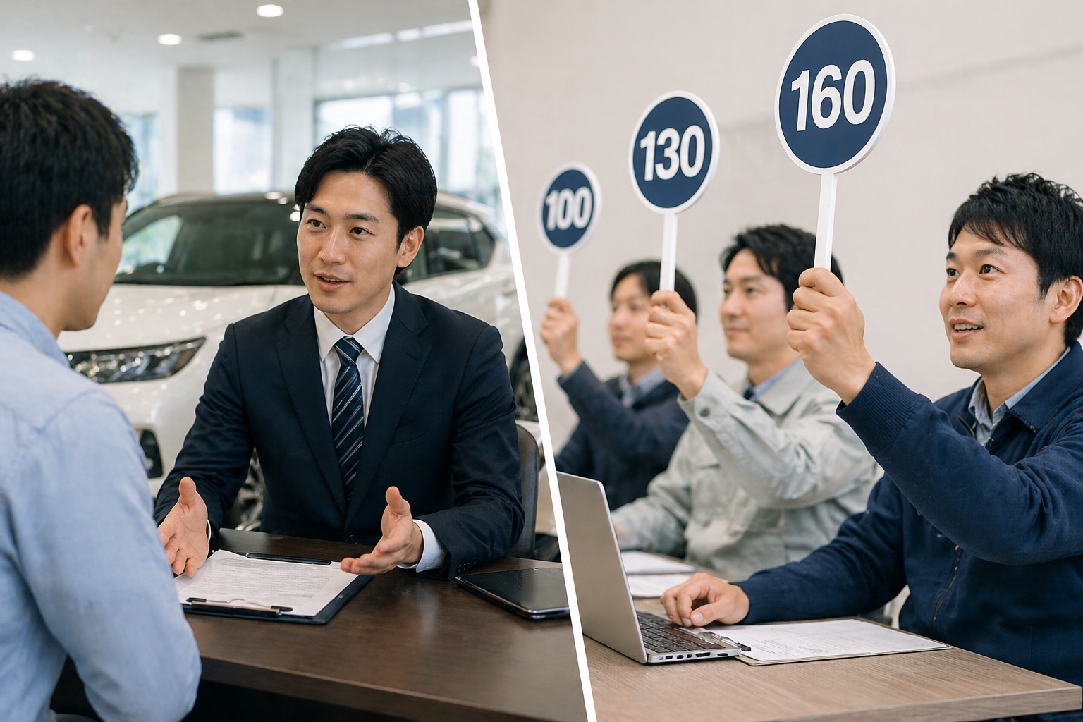 ディーラー下取り 一括査定 違い