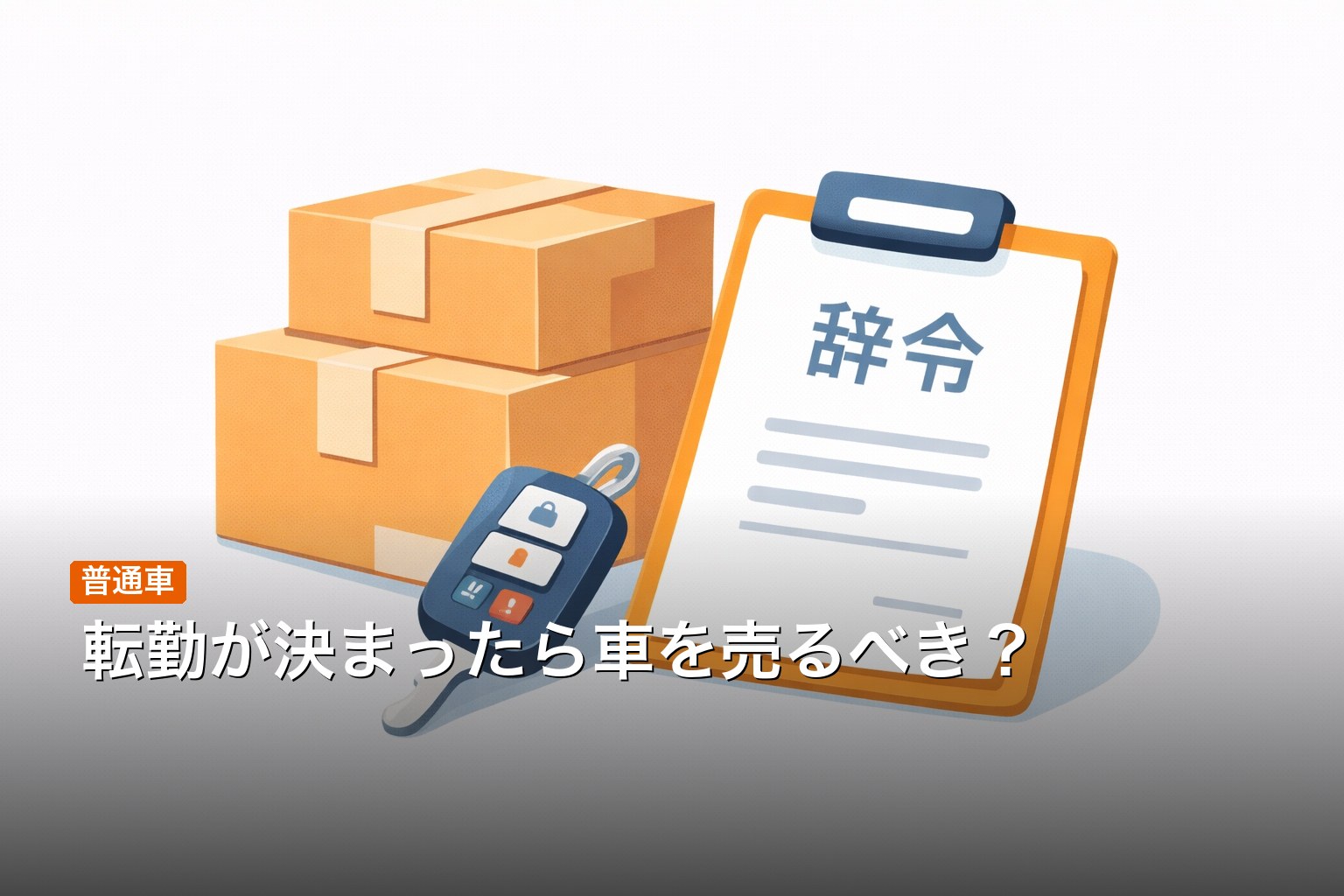 転勤が決まった際の車売却イメージ